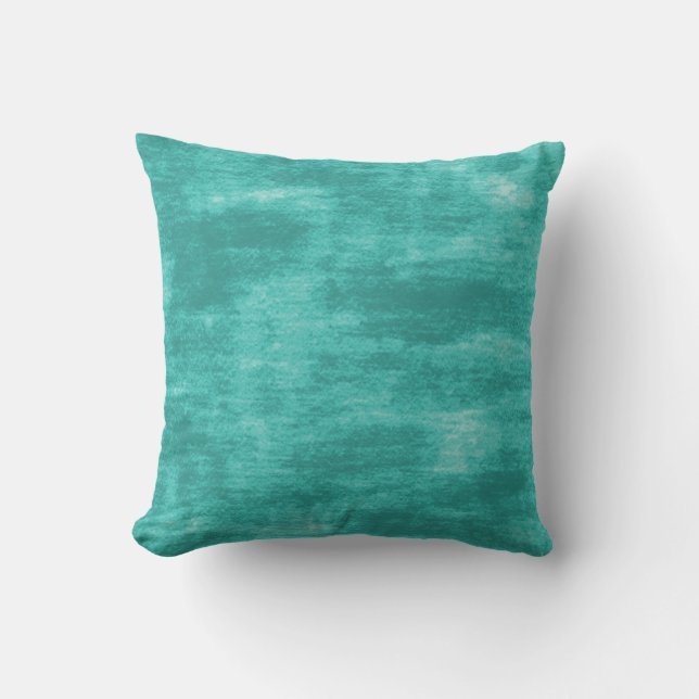 Almohada bohemio texturizada turquesa (Anverso)