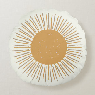 Almohada boho de sol dorado decoración de dormitor