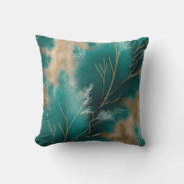 Almohada Boho Verde Azul – Diseño de Decoración pa