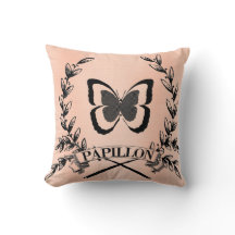 Almohada bonita de Papillon del francés de París