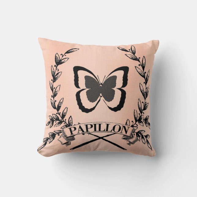 Almohada bonita de Papillon del francés de París (Anverso)