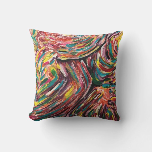 Almohada bonita del patio, almohada al aire libre, (Anverso)