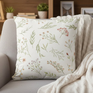 Almohada Botánica Floral Romántica