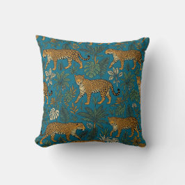 Almohada Botánica Jaguar Verde Teal