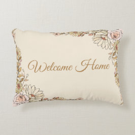 Almohada botánica personalizable de "Bienvenido a 