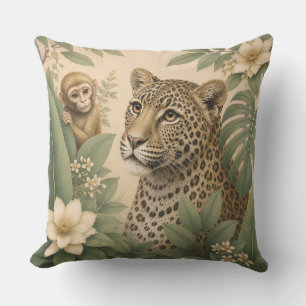 Almohada Botánica Safari Leopardo