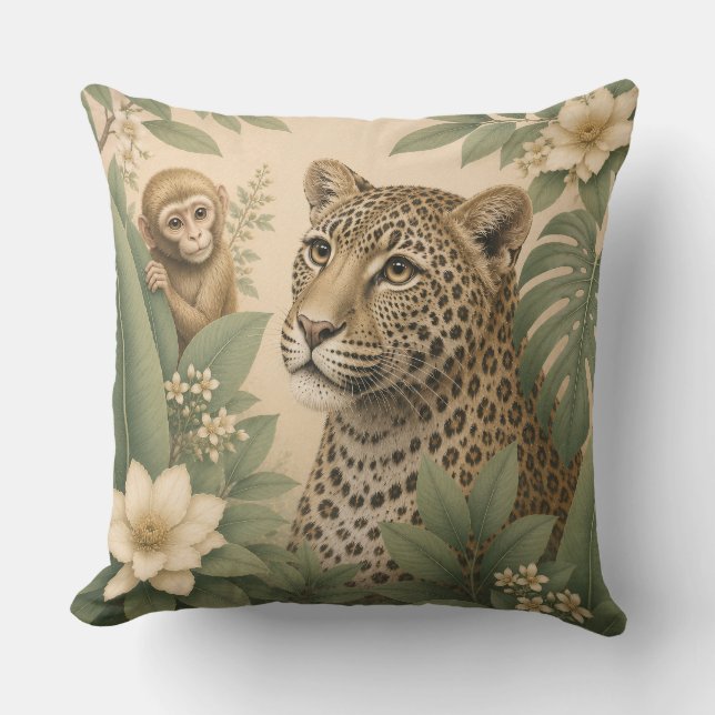 Almohada Botánica Safari Leopardo (Anverso)