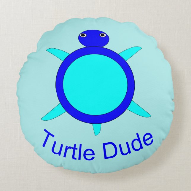 Almohada brillante de tortuga azul (Anverso)