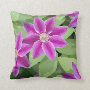 Almohada brillante del cuadrado del Clematis