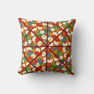 Almohada Brillante Floral Caleidoscopio