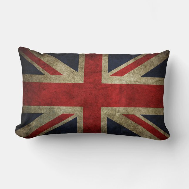 Almohada británica BRITÁNICA descolorada vieja de (Anverso)