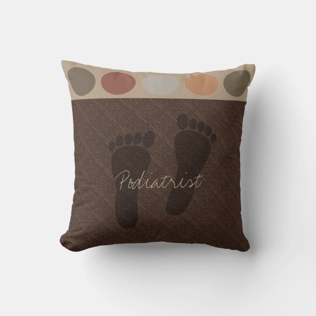 Almohada Brown de la siesta del Podiatrist (Anverso)