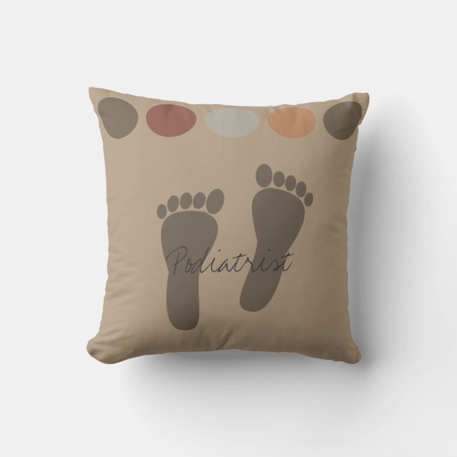 Almohada Brown de la siesta del Podiatrist II (Anverso)