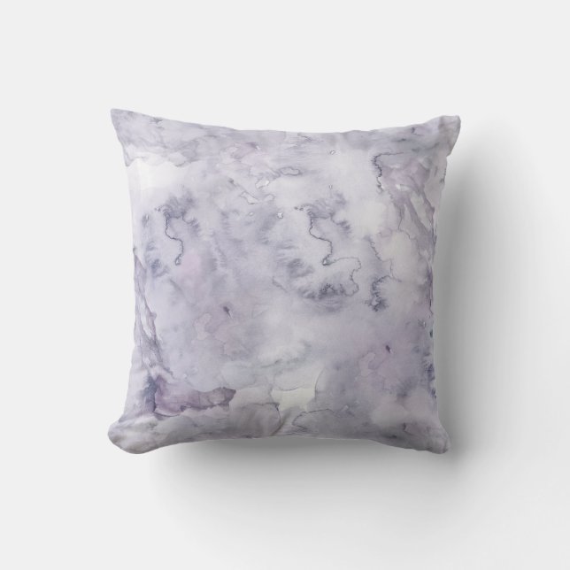 Almohada brumosa púrpura gris de la acuarela del (Anverso)