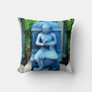 Almohada Buda Jardín Azul