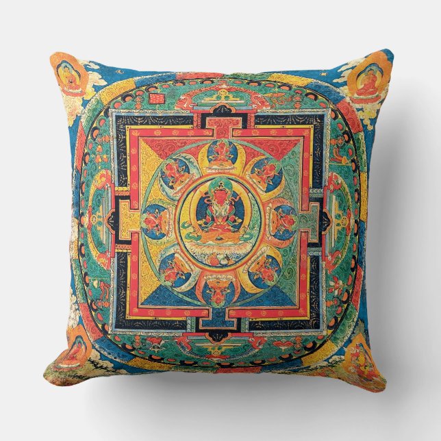 Almohada budista tibetana de la mandala (Anverso)