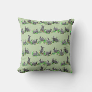 Almohada Bunny Meadow (verde claro)