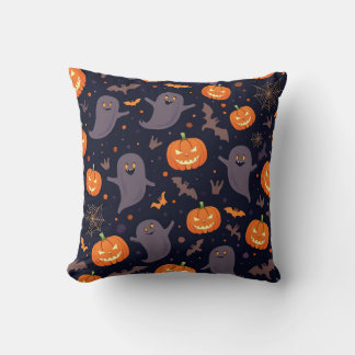 Almohada (calabazas talladas con motivos de Hallow
