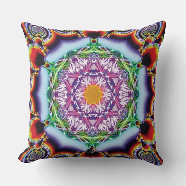 Almohada caleidoscopio al estilo de Zion (Anverso)
