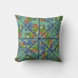 Almohada caleidoscopio de lirios de Van Gogh