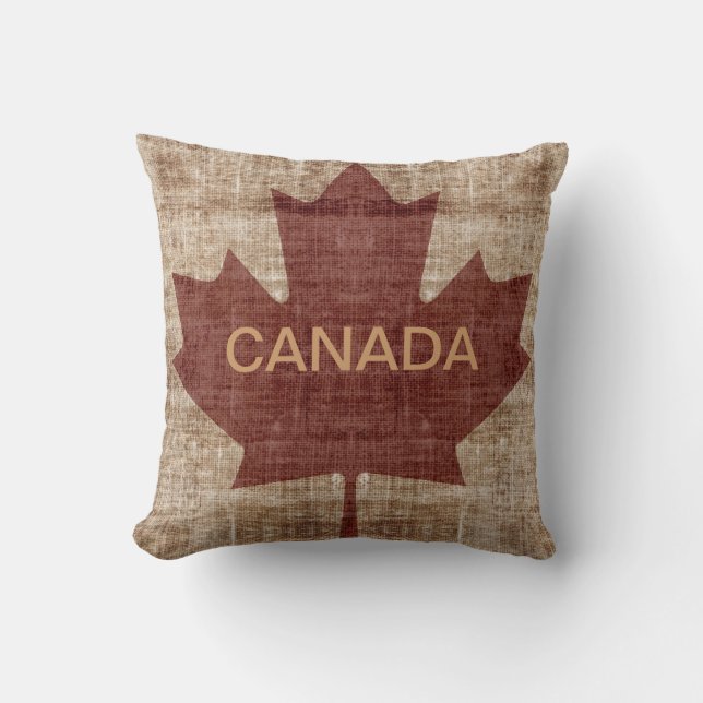 Almohada canadiense de la bandera del Grunge (Anverso)