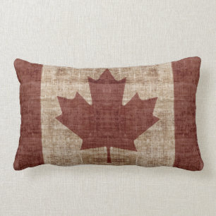 Almohada canadiense de la bandera del Grunge