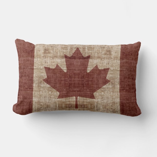 Almohada canadiense de la bandera del Grunge (Anverso)