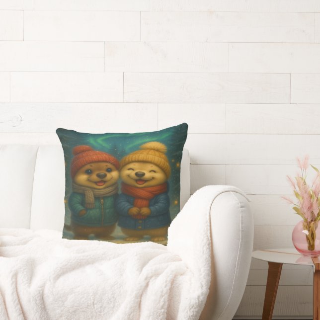 Almohada caprichosa de Navidad con adorable animal (Sofá)