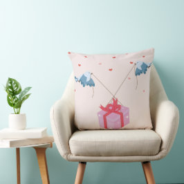 Almohada caprichosa de Navidad con Corazones