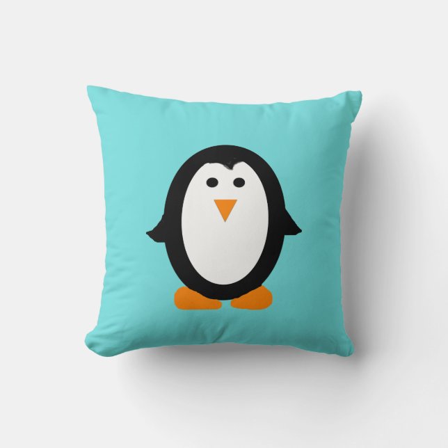 Almohada caprichosa linda del pingüino (Anverso)