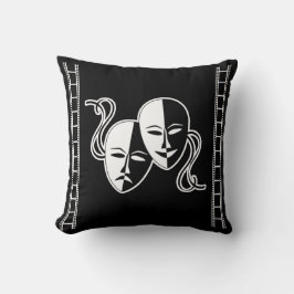 Almohada casera del cine con las caras de teatro