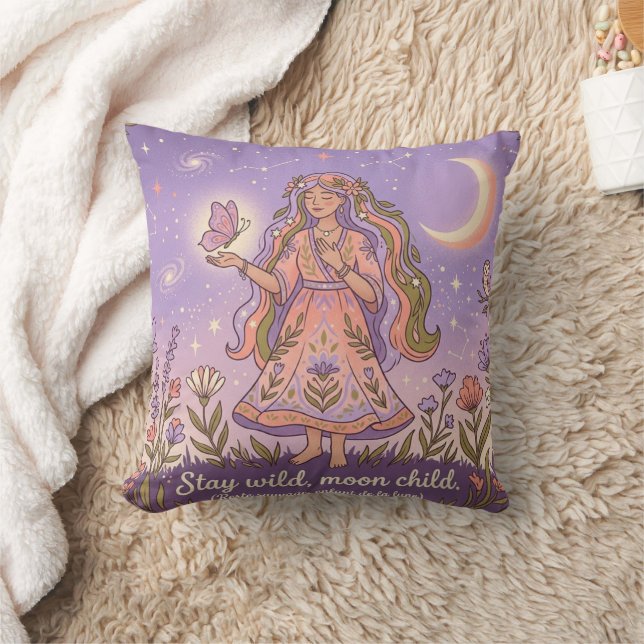 Almohada Celestial Boho de Niño Luna Salvaje — (Manta)