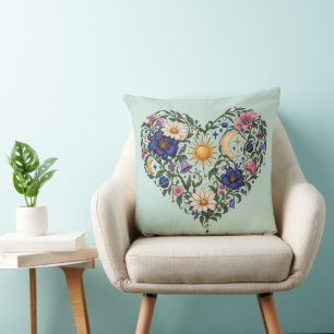 Almohada Celestial Botánica Corazón