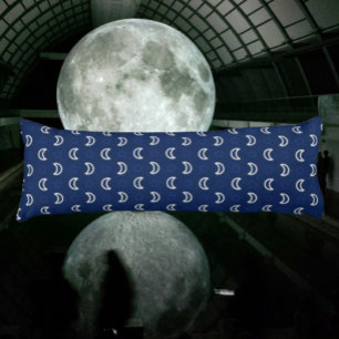 Almohada Celestial de Estrellas y Luna – Azul Mari