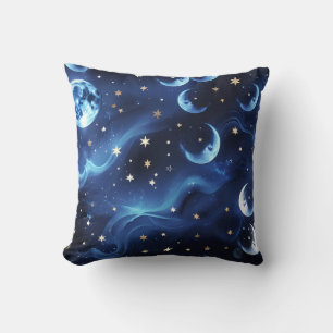 Almohada Celestial Luna Azul Zafiro