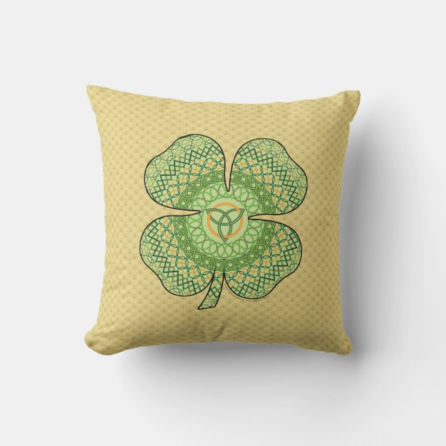 Almohada Celta De Shamrock (Anverso)