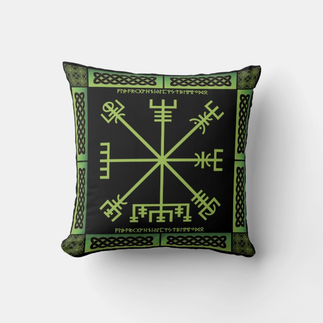 Almohada Celta Vegvisir (Cuadrada) (Anverso)
