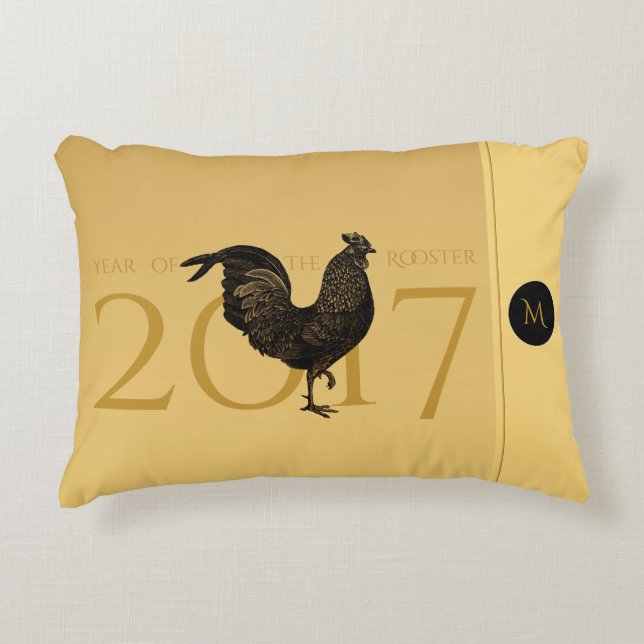 Almohada china del Año Nuevo 2017 del gallo (Anverso)