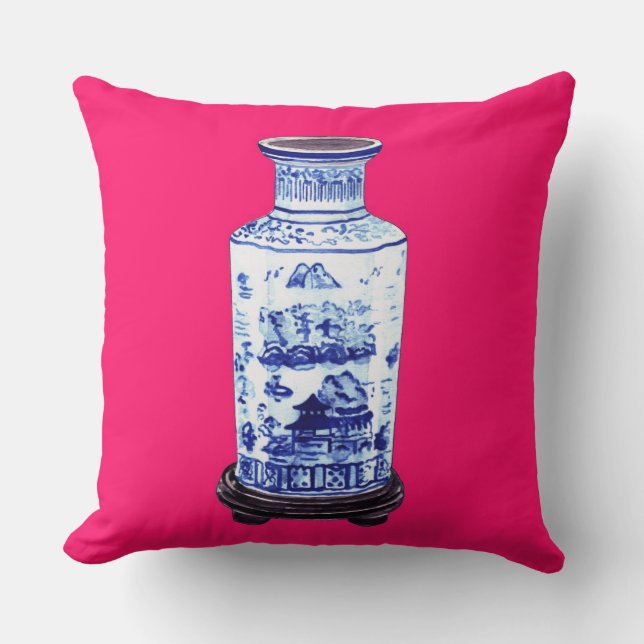 ALMOHADA CHINA DEL FLORERO DE ANNECHOVIE (Anverso)