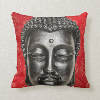 Almohada china roja de Buda del zen