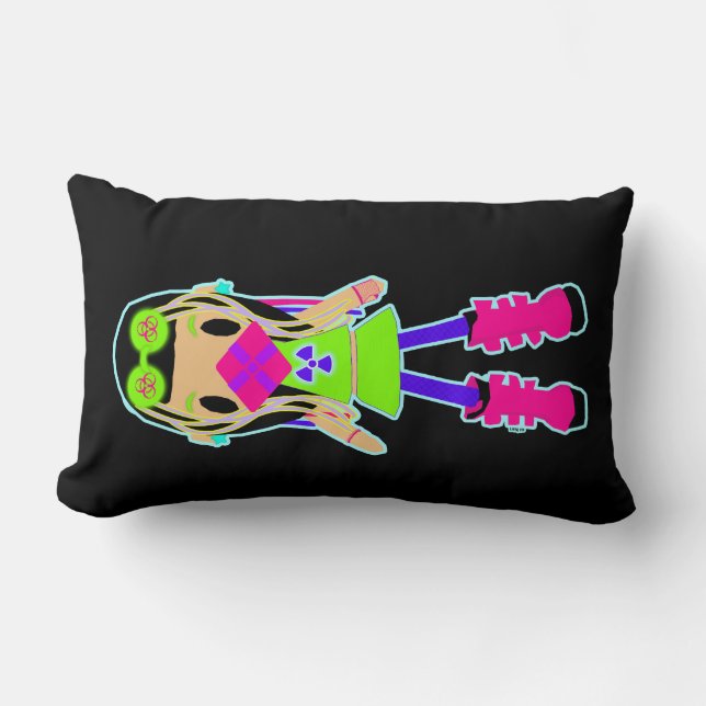 Almohada cibernética de neón del Lumbar del gótico (Anverso)