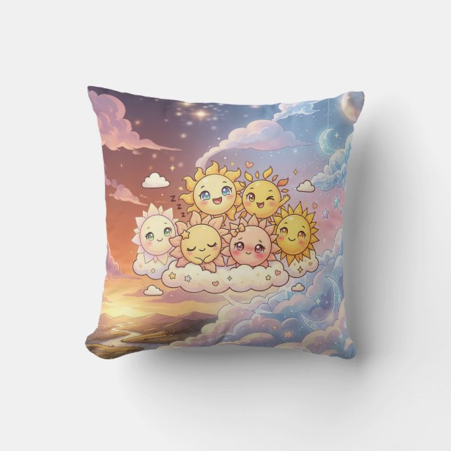 Almohada Cielo Amigos Sol Adorable (Anverso)