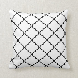 Almohada clásica blanco y negro de la impresión