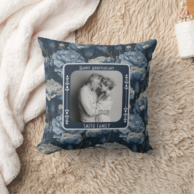 Almohada clásica de aniversario de boda familiar  (Manta)