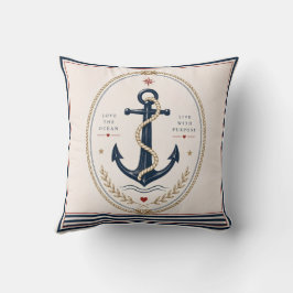 Almohada clásica de lanzamiento náutico Sailorcore