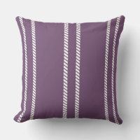 Almohada clásica de plumaje púrpura con rayas