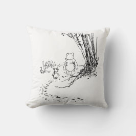 Almohada clásica de Pooh Bear y Piglet caminando