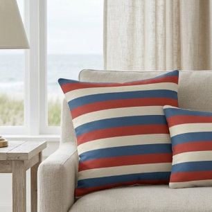 Almohada clásica de rayas americanas