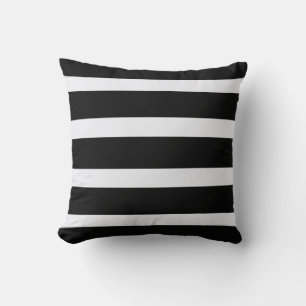 Almohada clásica de rayas negras y blancas – Mode