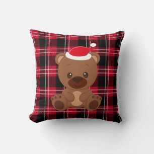 Almohada clásica de Teddy Bear rojo Plage Country